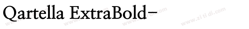 Qartella ExtraBold字体转换